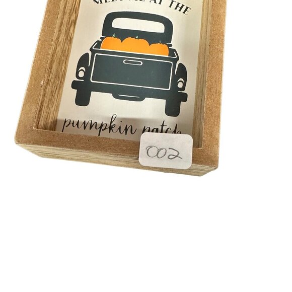 Mini Pumpkin Patch Sign 4in Rustic Farmhouse Fall Autumn Shadow Box Decor - Picture 6 of 7